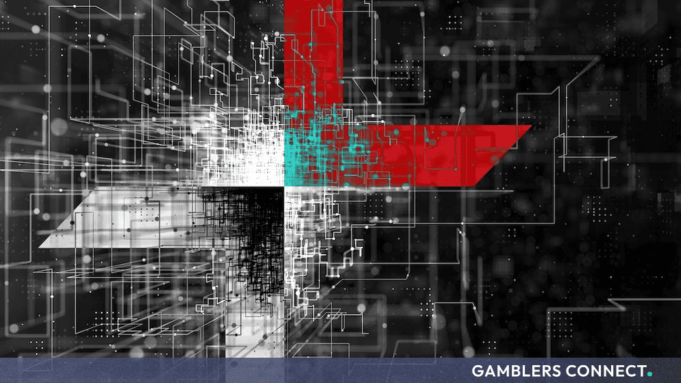 Abstract digital network graphic with glowing lines and geometric patterns representing financial technology and data infrastructure.