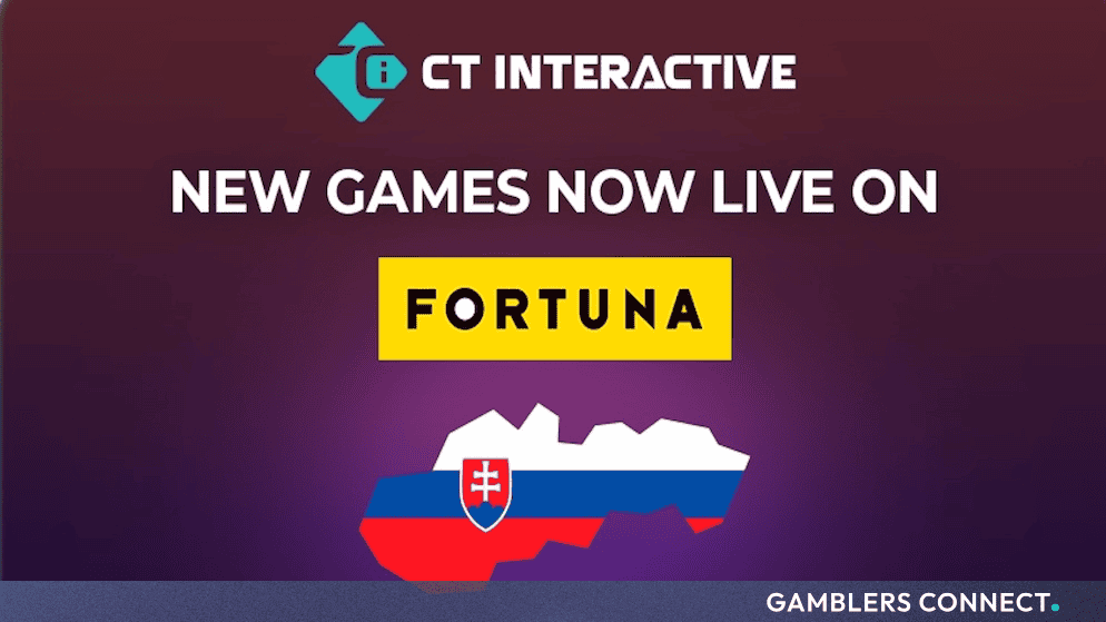 CT Interactive Expands Slovak Footprint via Integration with Fortuna Entertainment Group 1 Commercial launch banner detailing the arrival of newly certified CT Interactive casino game titles for the Slovak audience.