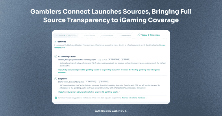 Gamblers Connect Puts Trust at the Foot of Every Story; Verified Sources Panel Now Links Each Claim to a Named Primary Authority