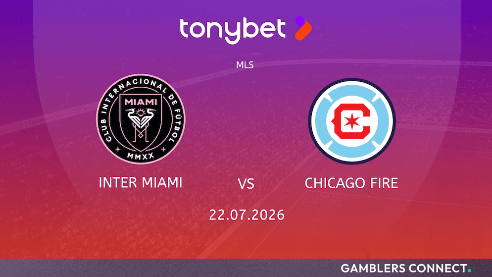 Inter Miami Host Chicago Fire in Post-World Cup MLS Eastern Conference Clash 1 Official Tonybet promotional header graphic for the MLS fixture between Inter Miami and Chicago Fire.