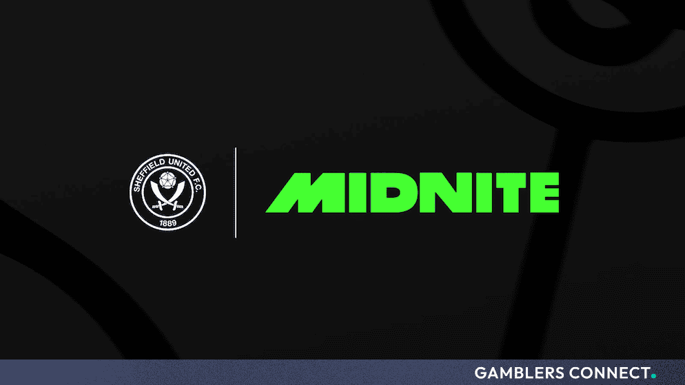 Sheffield United and Midnite Extend Principal Partnership for 2026/27 Campaign 1 Official corporate logo presentation showcasing the updated branding configuration for the collaborative Sheffield United and Midnite 2026/27 campaign.