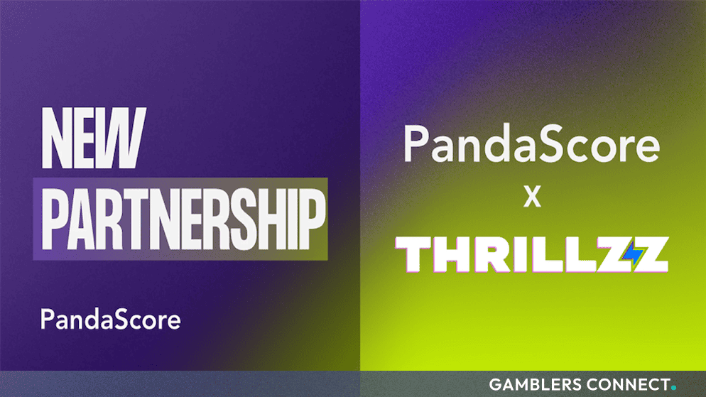The official co-branded partnership banner for PandaScore and Thrillzz Social Sportsbook.
