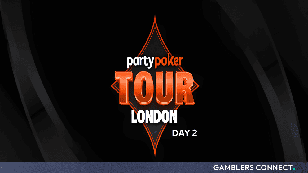 PartyPoker Tour London digital graphic, illustrating the corporate identity and layout used for the 2026 UK tournament stop.