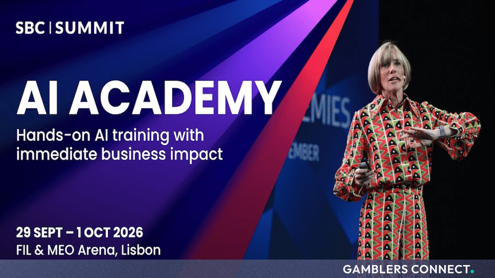 SBC Summit Debuts 'AI Academy' to Provide Hands-On Artificial Intelligence Training in Lisbon 1 Official banner graphic announcing hands-on AI training at SBC Summit 2026 in Lisbon.