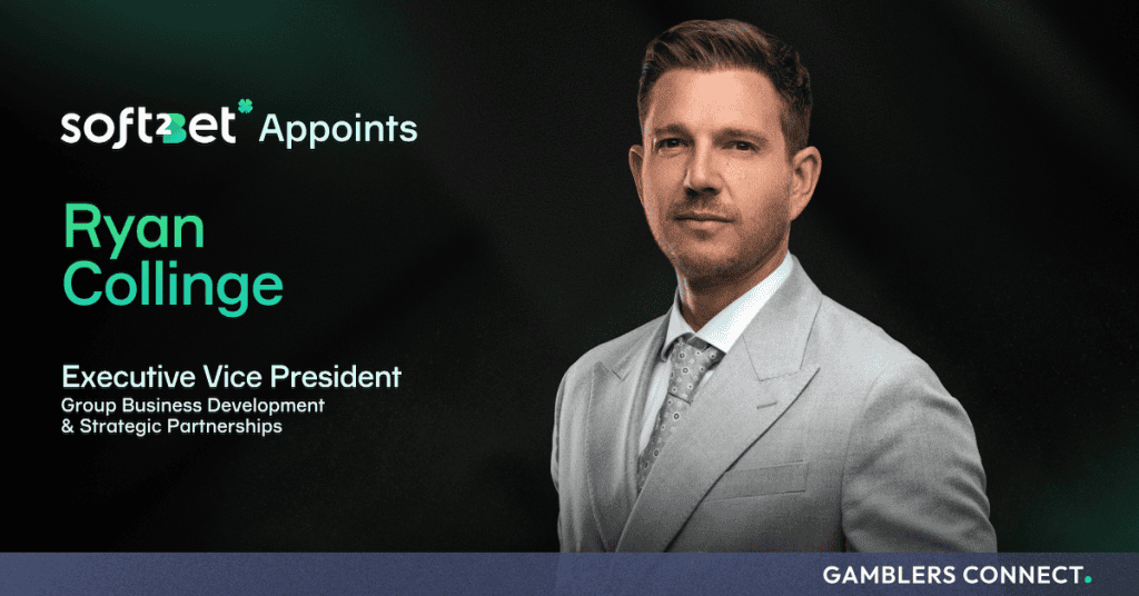 Soft2Bet Appoints Ryan Collinge as New Executive Vice President of Group Business Development & Strategic Partnerships