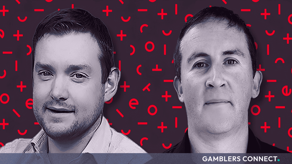 Side-by-side corporate portraits of Eugene Delaney and Paddy Desmond, illustrating the split leadership structure for the UK Tote Group's B2B and B2C channels.