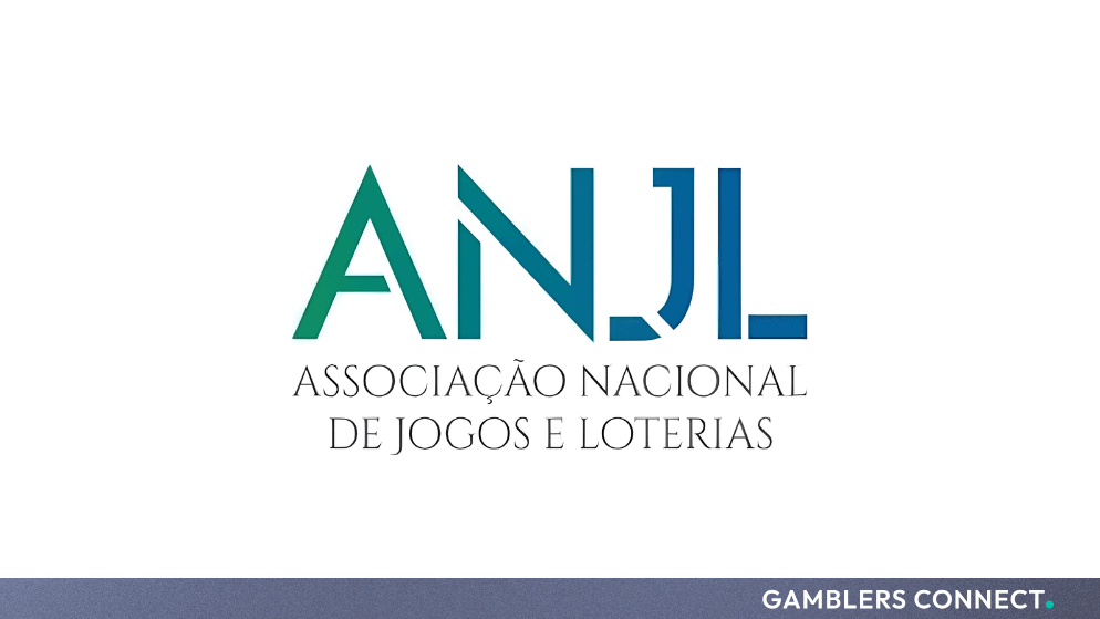 Official corporate logo of the Associação Nacional de Jogos e Loterias (ANJL) featuring green and blue typography.