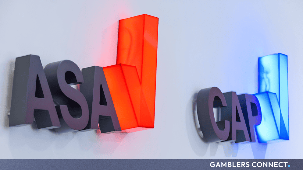 lluminated wall signage displaying the ASA and CAP logos from a side angle.