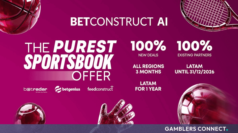 Promotional graphic for BetConstruct AI detailing "Th