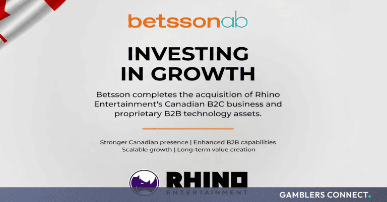 Betsson Completes €64.5M Acquisition of Rhino Entertainment’s Canadian Assets