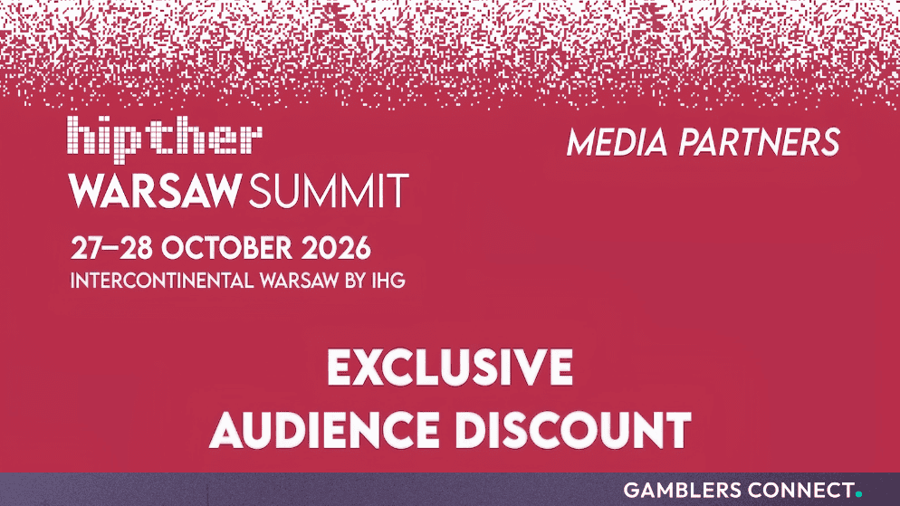 Official promotional graphic announcing media partner exclusive audience discounts for the HIPTHER Warsaw Summit 2026 at the InterContinental Warsaw.