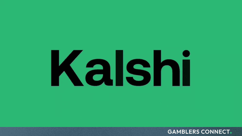 The Kalshi logo displayed boldly against a solid green background.