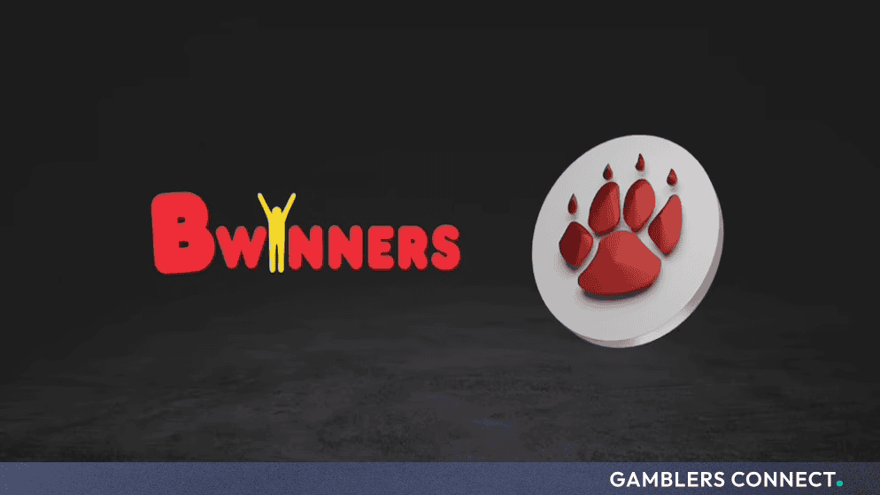 Promotional banner displaying the Bwinners logo alongside a red bear paw icon on a dark background.