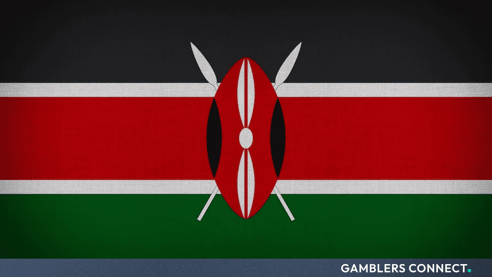 Textured fabric rendering of the national flag of Kenya.