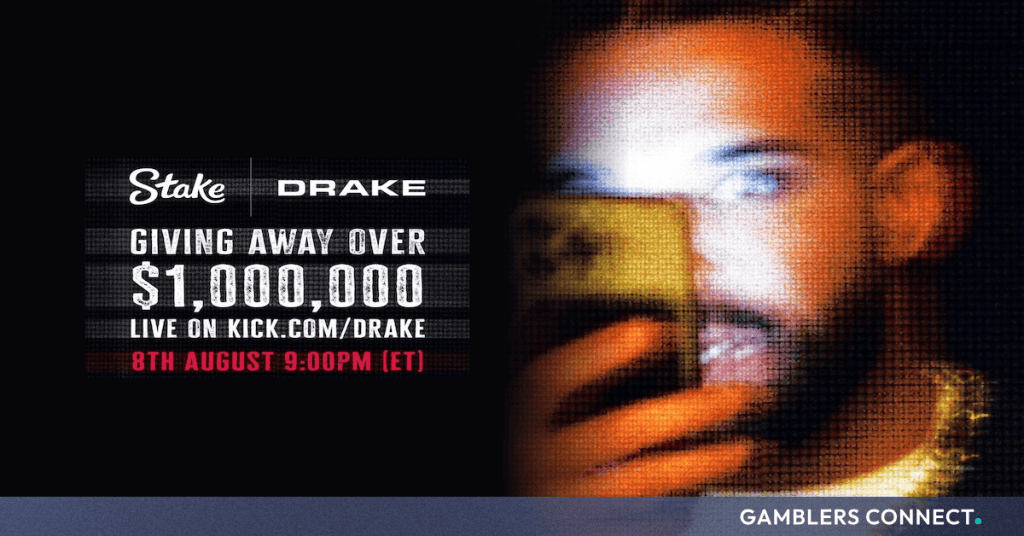 Stake Announces New Drake Kick Stream with $1 Million Giveaway