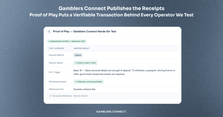 Proof of Play Puts a Verifiable Transaction Behind Every Operator We Test