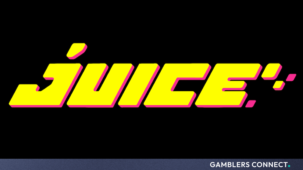Official corporate logo graphic for Juice featuring yellow and pink typography against a dark background.