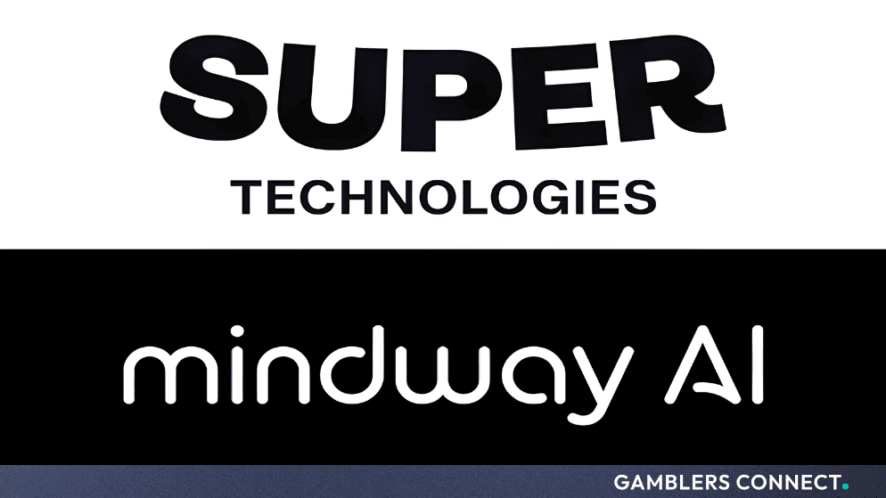 Official corporate logo graphic featuring Super Technologies and Mindway AI branding.