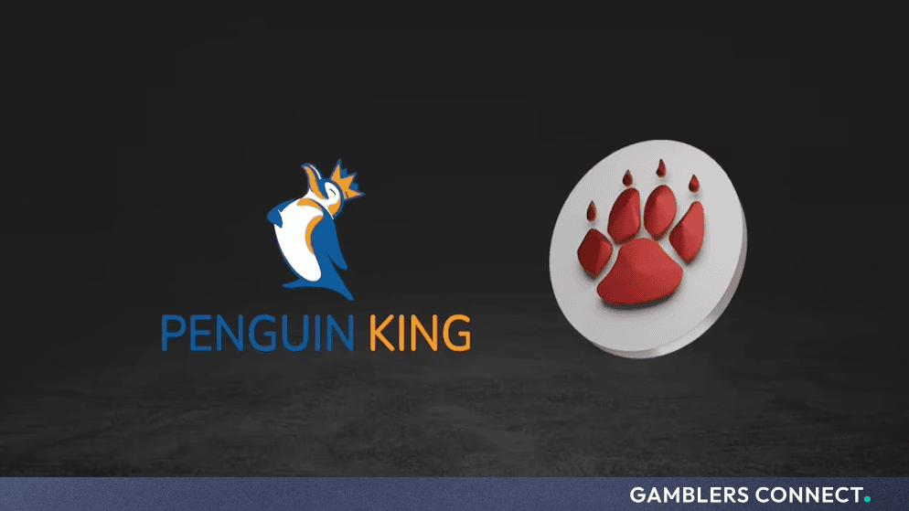 Official partnership banner displaying the Penguin King logo alongside a red paw print icon on a dark background.