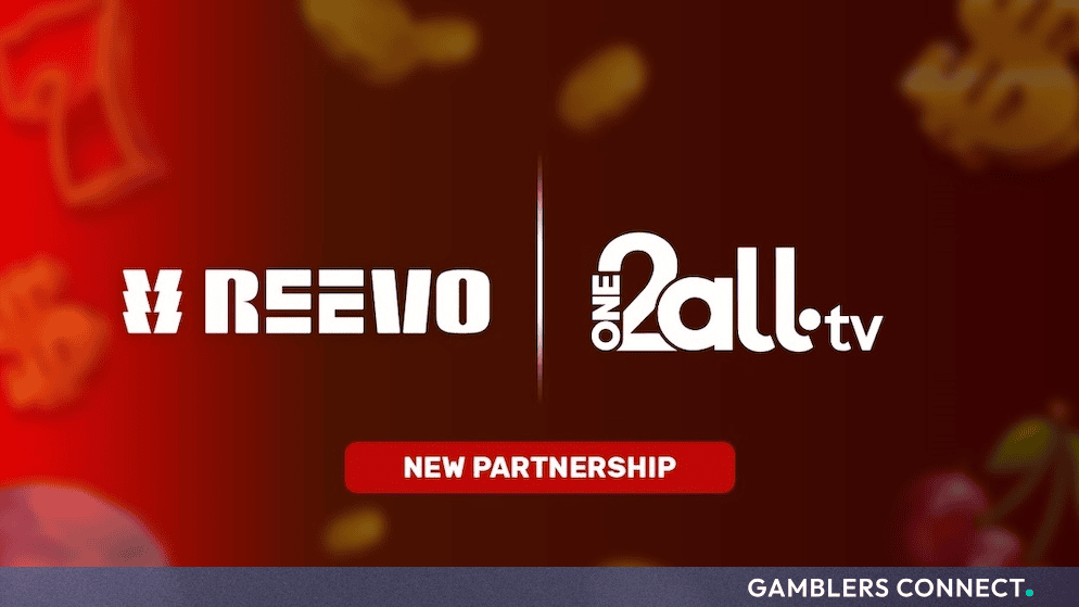 Official partnership graphic displaying the REEVO and One2All logos against a red background with a "New Partnership" banner.