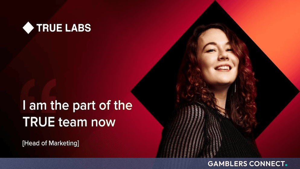 Portrait graphic of Sonya Sverdlova alongside the TRUE LABS logo and the quote "I am the part of the TRUE team now".