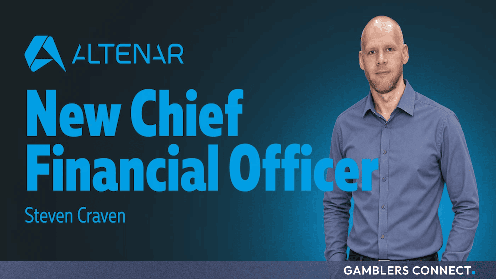 Steven Craven appointed Chief Financial Officer at Altenar against a clean corporate branding background