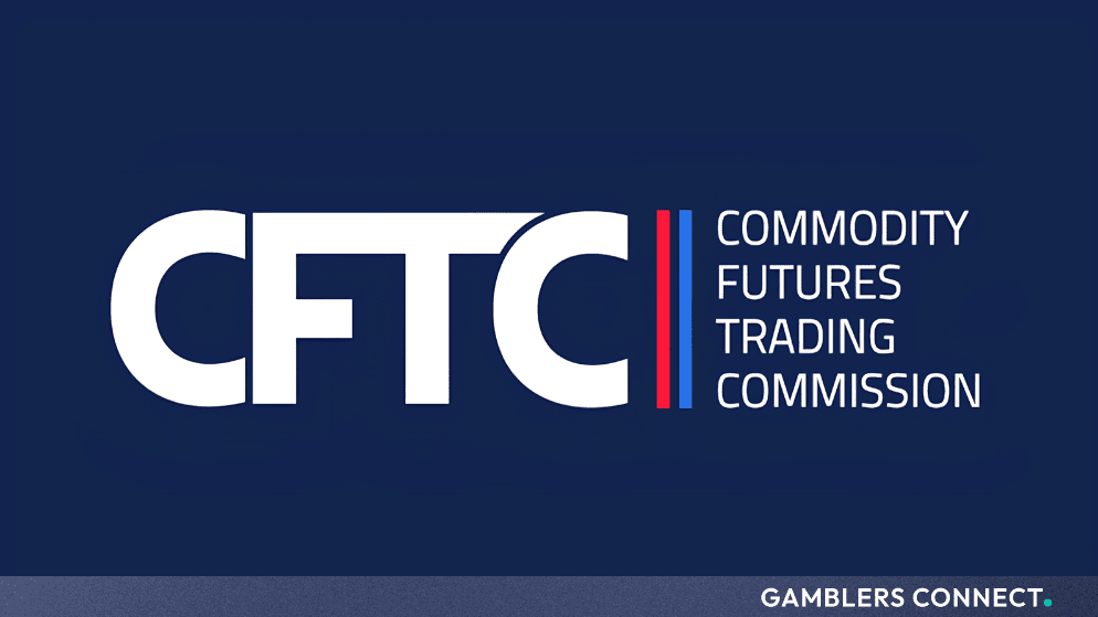 Commodity Futures Trading Commission logo against a navy blue background representing federal regulatory jurisdiction over derivatives markets