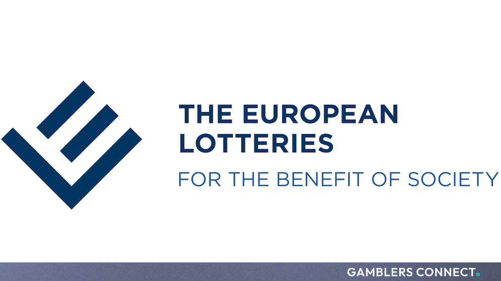 The European Lotteries logo with the text 'For the Benefit of Society' on a white background.
