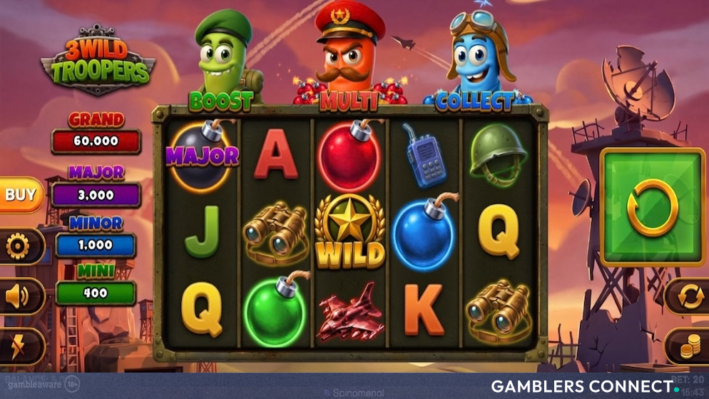Spinomenal Launches Military Themed Slot 3 Wild Troopers