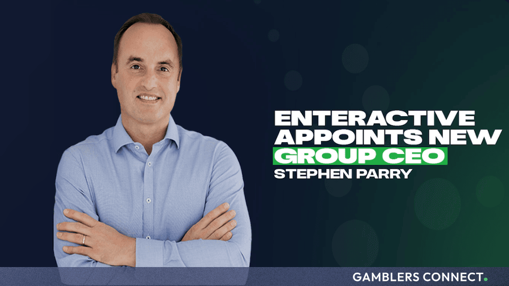 Stephen Parry, newly appointed Group CEO of Enteractive, posing with arms crossed.